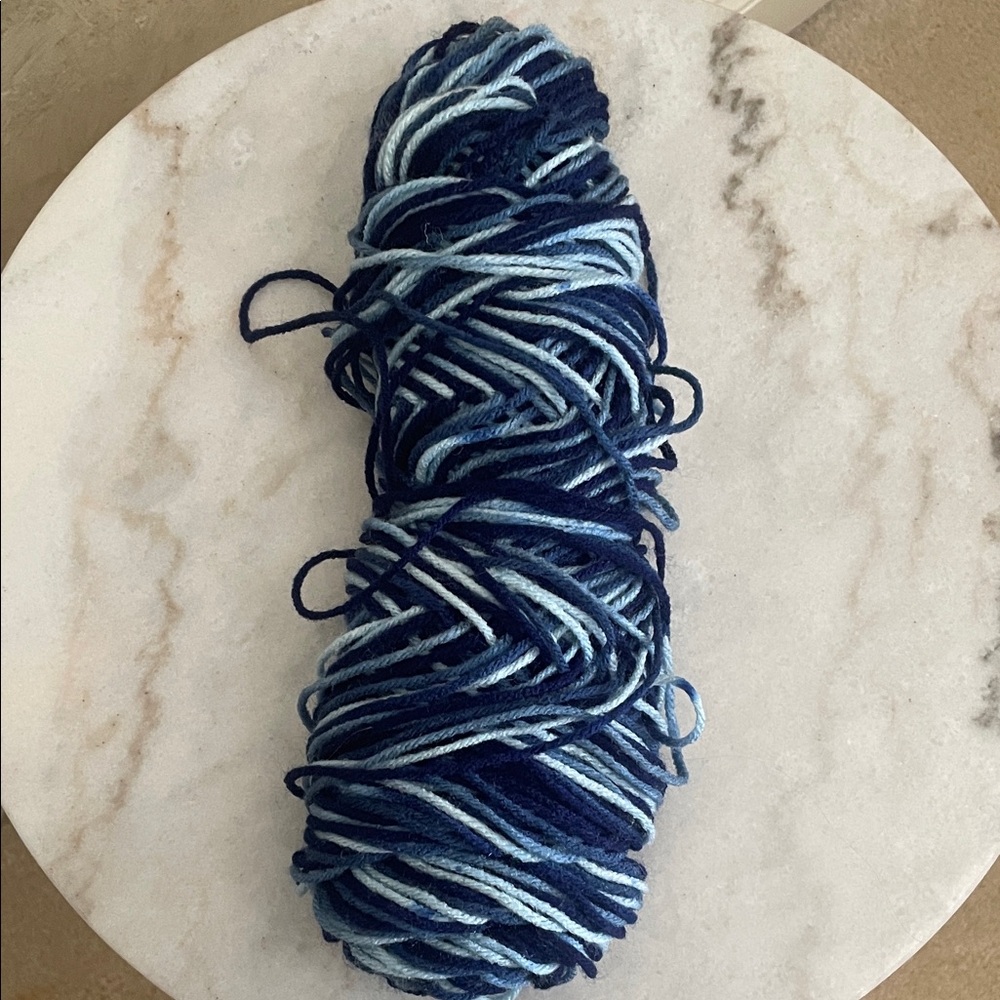 Light Blue and Dark Blue Yarn Bundle
